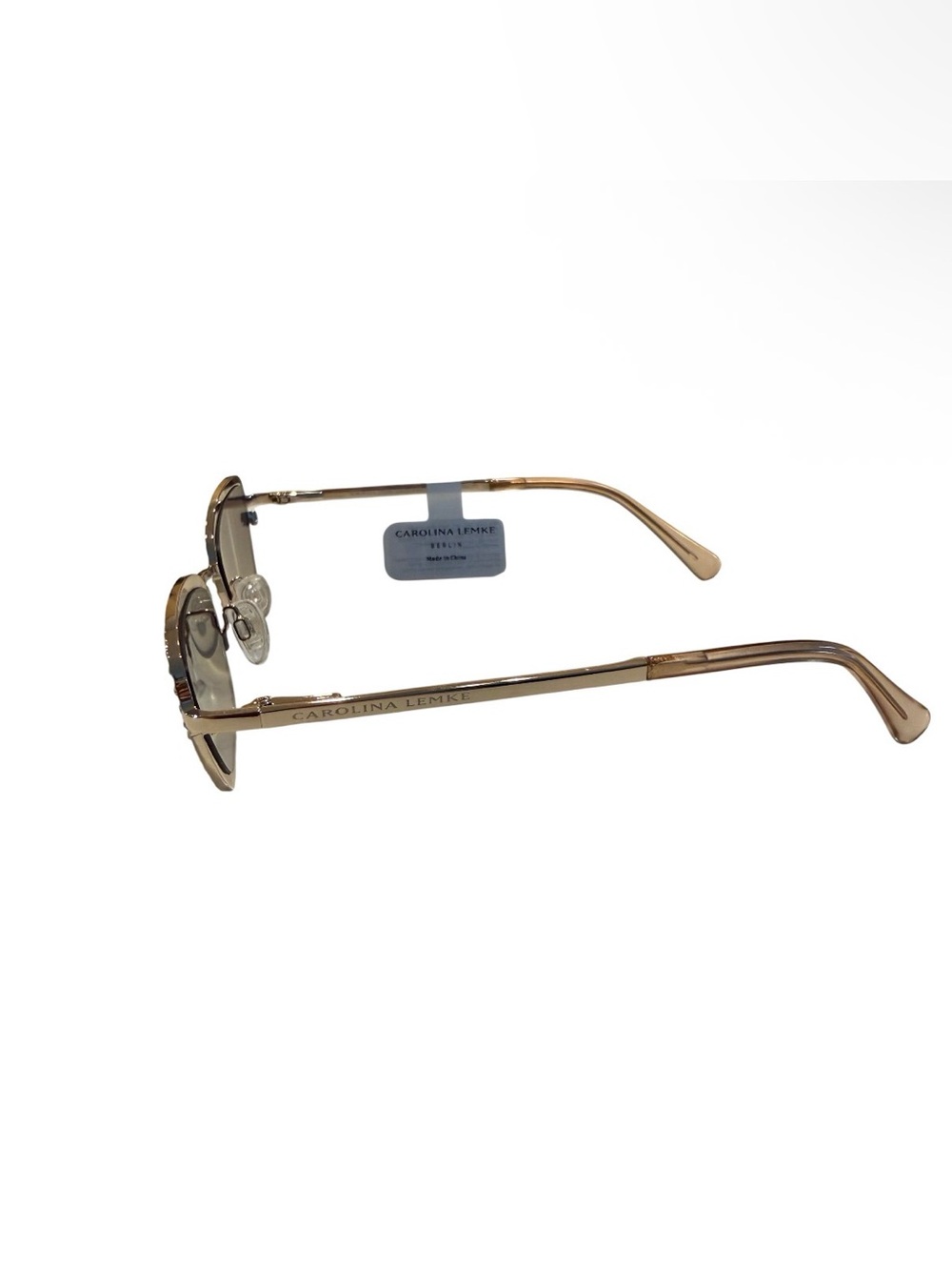 NEW Carolina Lemke Berlin Crystal Rhinestone Twiggy Gold Sunglasses Statement - Picture 5 of 13
